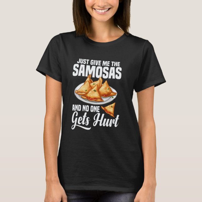Camiseta Hacedor de samosas indio vegano comida fresca Samo (Anverso)