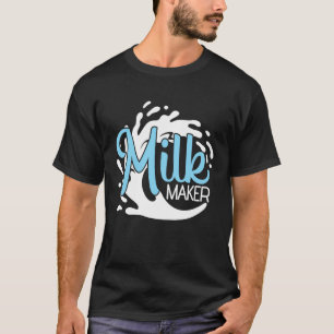 Camiseta Hacedor genial granjero lechero desayuno vaca vaca