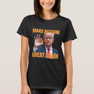 Camiseta Hacer a Bitcoin grande de nuevo cómico Criptico de