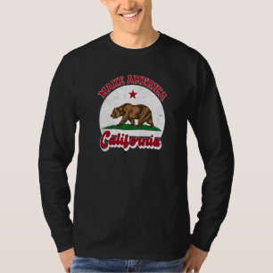 Camiseta Hacer a Estados Unidos California un retro azul pr