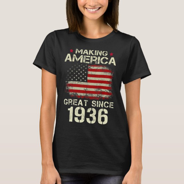Camiseta Hacer a Estados Unidos Grande Desde 1936 Regalos d (Anverso)