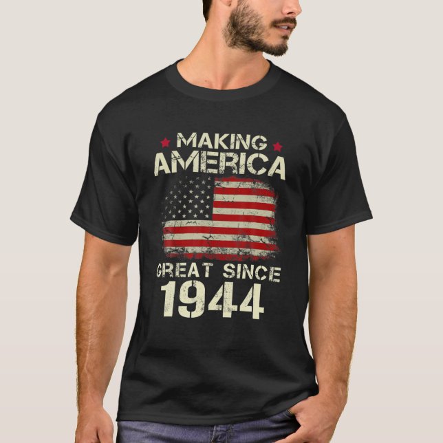 Camiseta Hacer A Estados Unidos Grande Desde 1944 Los Regal (Anverso)