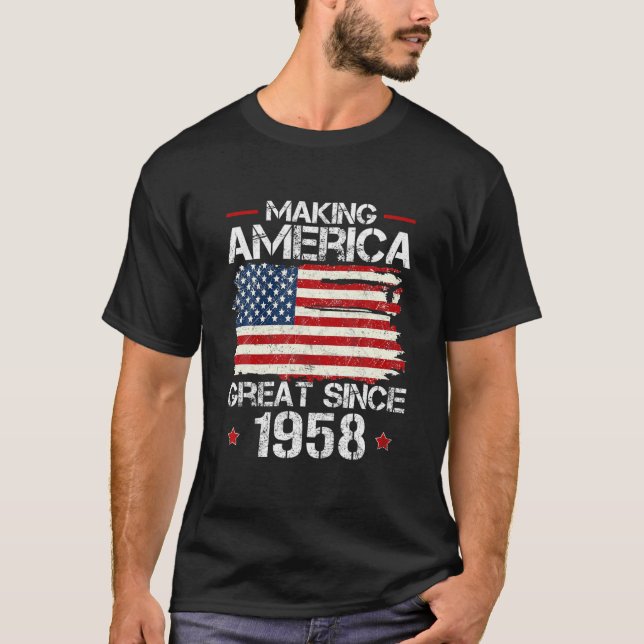 Camiseta Hacer A Estados Unidos Grande Desde 1958 Los Regal (Anverso)