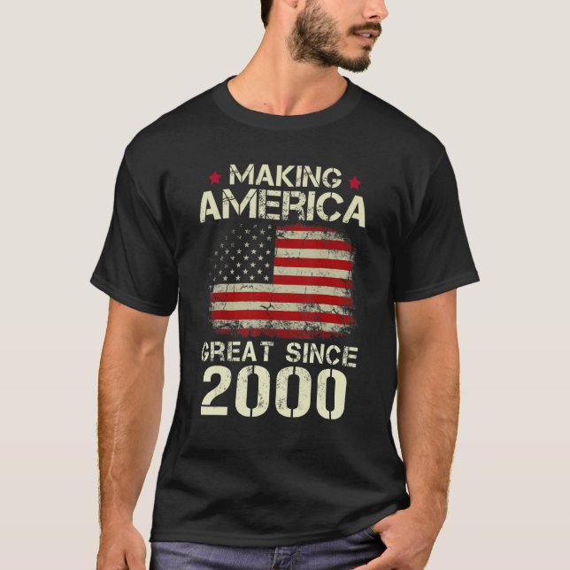 Camiseta Hacer a Estados Unidos grande desde 2000 los regal (Anverso)