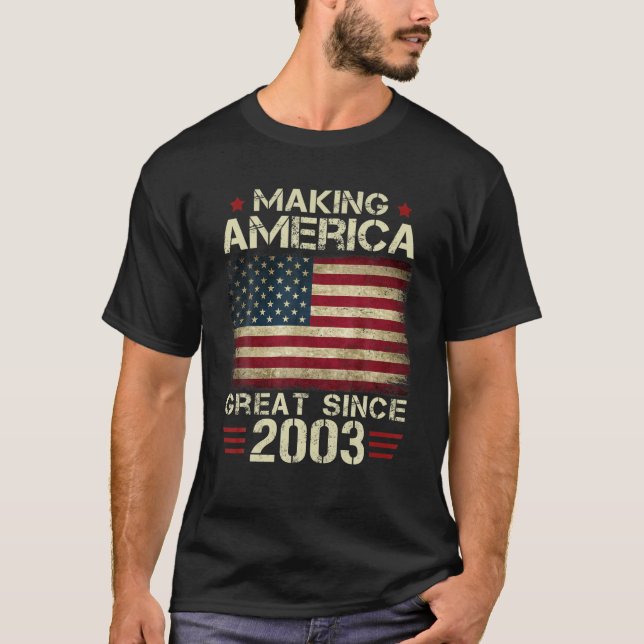 Camiseta Hacer A Estados Unidos Grande Desde 2003 Los Regal (Anverso)