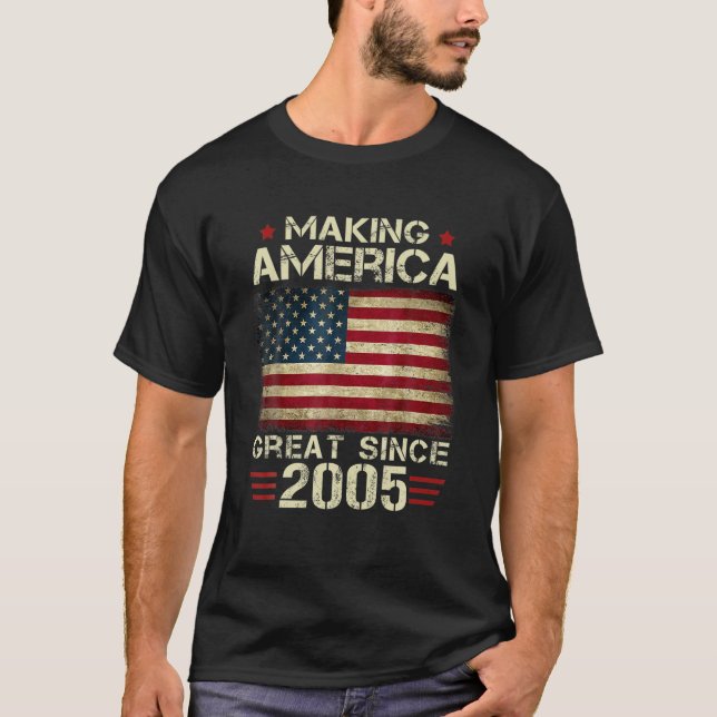 Camiseta Hacer A Estados Unidos Grande Desde 2005 Los Regal (Anverso)