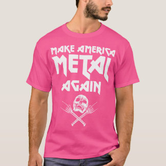 Camiseta Hacer A Estados Unidos Metalizado De Nuevo El Rock