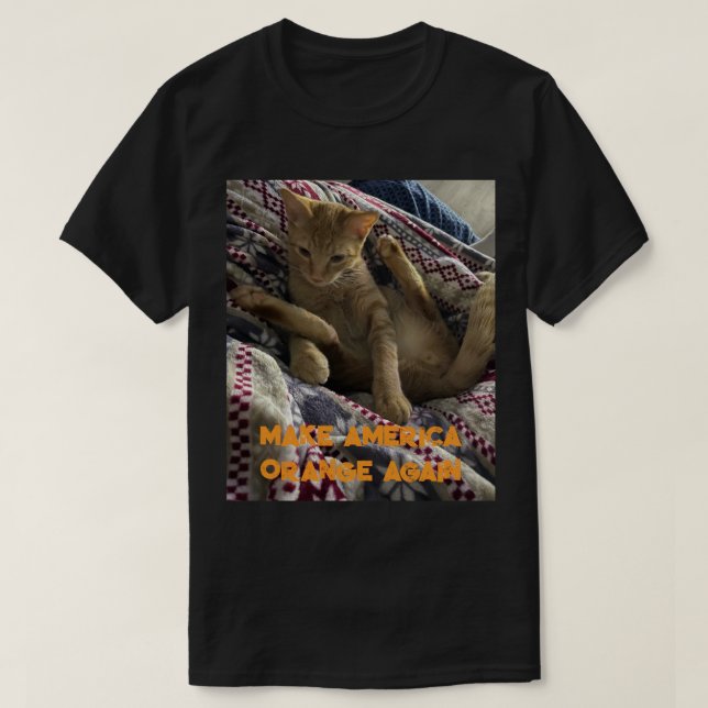 Camiseta Hacer a Estados Unidos Naranja de nuevo (tributo a (Diseño del anverso)