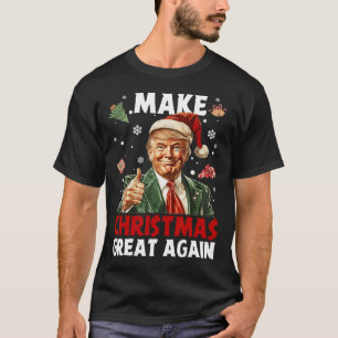 Camiseta Hacer a los Navidades grandes de nuevo Santa Funny