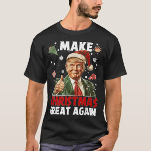 Camiseta Hacer a los Navidades grandes de nuevo Santa Funny