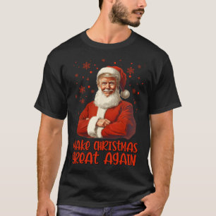 Camiseta Hacer a los Navidades grandes de nuevo Santa Funny
