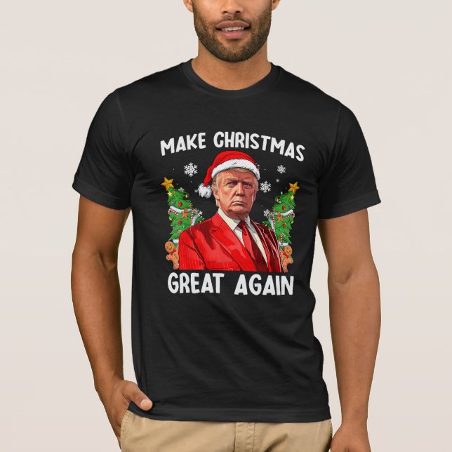 Camiseta Hacer a los Navidades grandes de nuevo Trump Tee (Anverso)