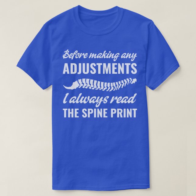 Camiseta hacer ajustes divertidos Quiropráctico quiroprácti (Diseño del anverso)