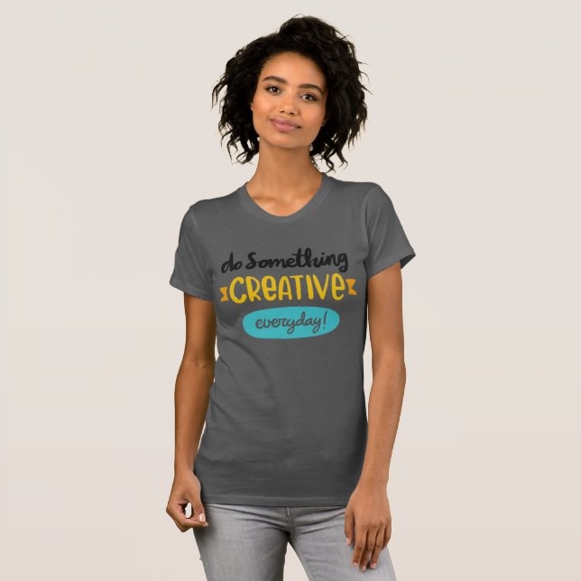 Camiseta Hacer algo creativo - Tee retro (Anverso completo)