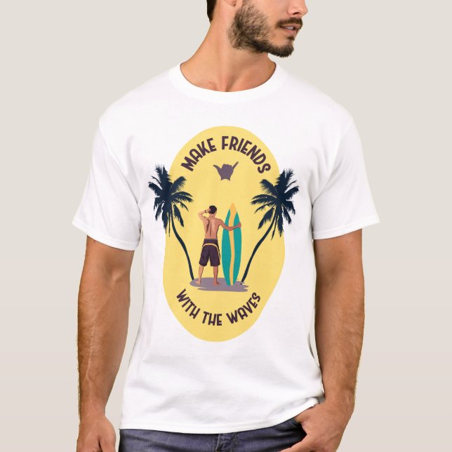 Camiseta Hacer amigos con las olas (Anverso)