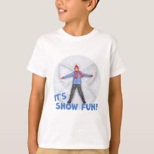 Camiseta Hacer ángeles de nieve, es diversión de nieve