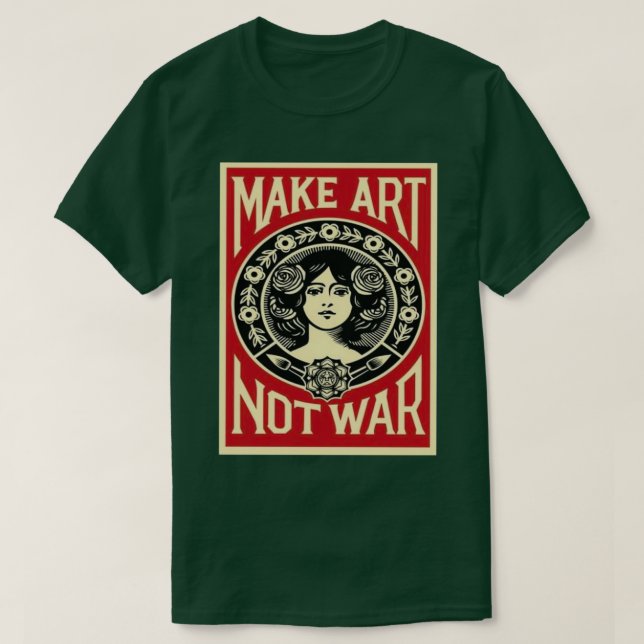 Camiseta Hacer arte no guerra (Diseño del anverso)