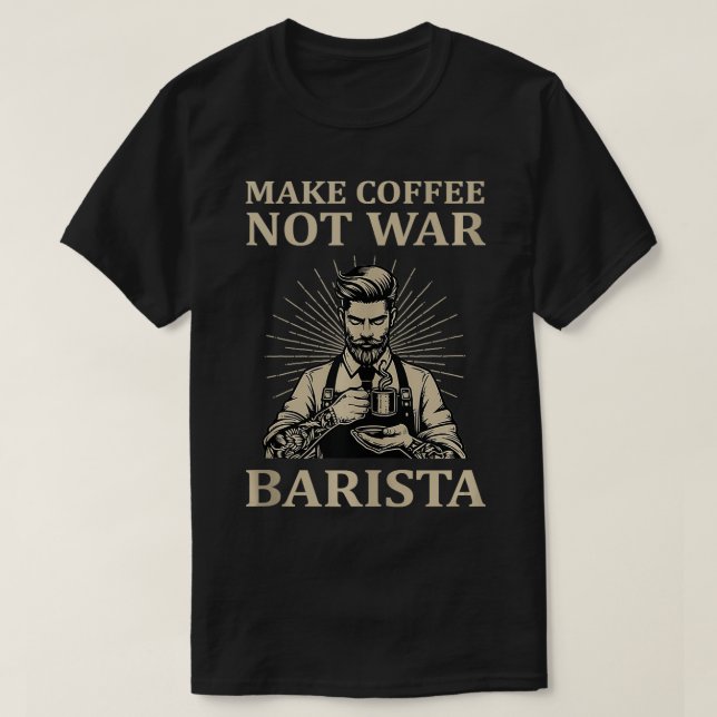 Camiseta Hacer Café NoBarista Cafetera 2 (Diseño del anverso)