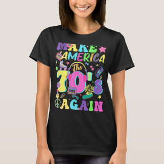 Camiseta hacer de Estados Unidos los 70 una vez más Groovy