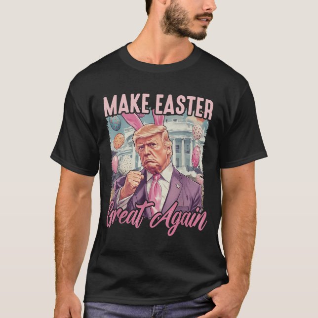 Camiseta Hacer de la Pascua una vez más divertida a Trump B (Anverso)