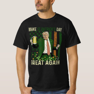 Camiseta Hacer de San Patricio una gran bandera de nuevo