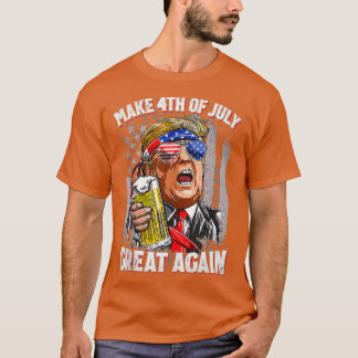 Camiseta Hacer El 4 De Julio Grande De Nuevo Gracioso   (2)