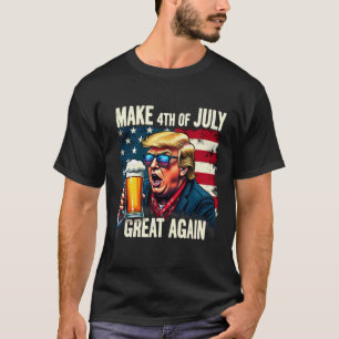 Camiseta Hacer El 4 De Julio Grande De Nuevo Trump Beer 1