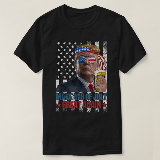 Camiseta Hacer el 4 de julio grande otra vez divertido a Tr (Diseño del anverso)