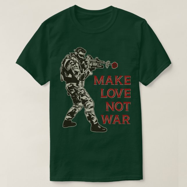 Camiseta hacer el amor no la guerra (Diseño del anverso)