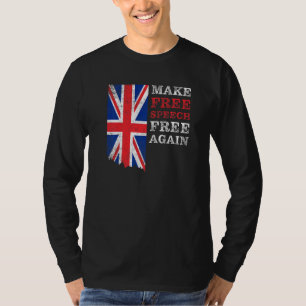Camiseta Hacer el Discurso Libre Libre de Nuevo Bandera del