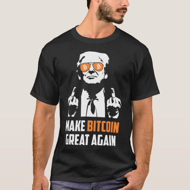 Camiseta Hacer grande a Bitcoin de nuevo divertido Maga Pro (Anverso)