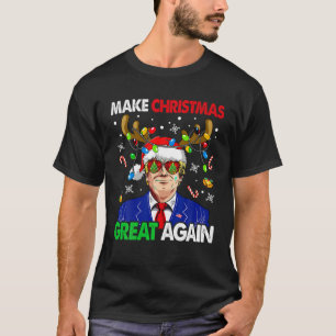 Camiseta Hacer grandes a los Navidades de nuevo divertido T