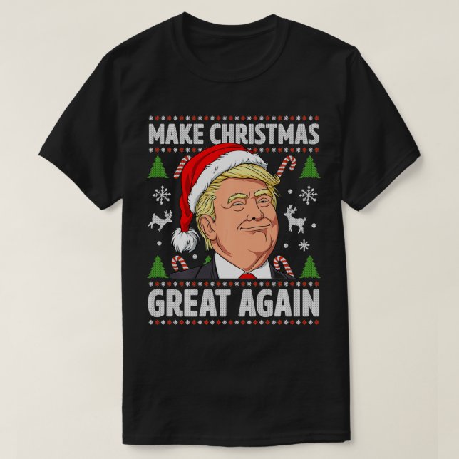 Camiseta Hacer grandes a los Navidades de nuevo divertido T (Diseño del anverso)