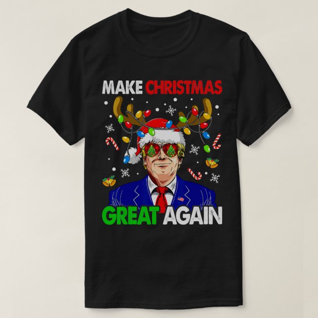 Camiseta Hacer grandes a los Navidades de nuevo divertido T (Diseño del anverso)