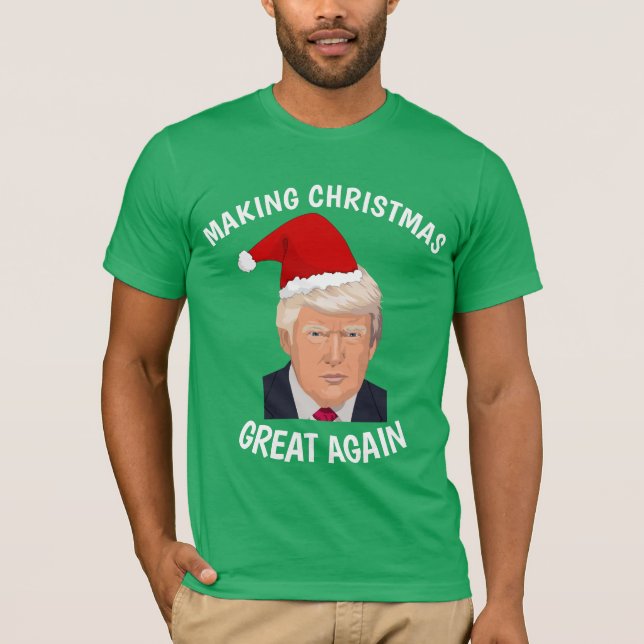 Camiseta HACER GRANDES A LOS NAVIDADES DE NUEVO TRUMP Camis (Anverso)