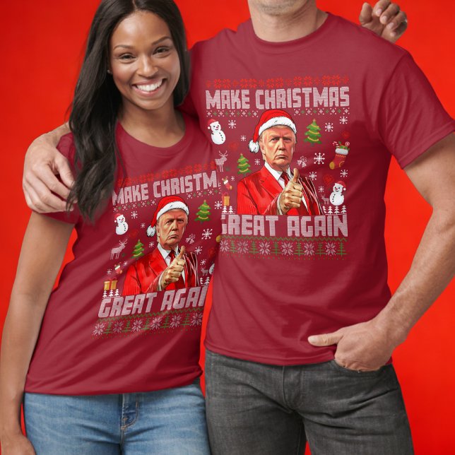 Camiseta HACER GRANDES A LOS NAVIDADES DE NUEVO | Trump Red (Subido por el creador)