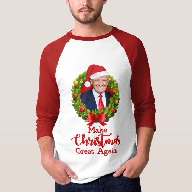 Camiseta Hacer grandes a los Navidades de nuevo Trump regal (Anverso)