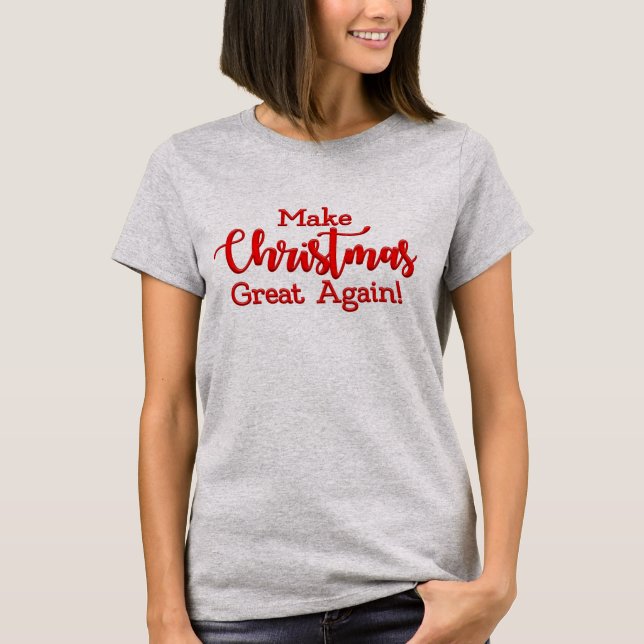 Camiseta Hacer grandes a los Navidades de nuevo Trump regal (Anverso)