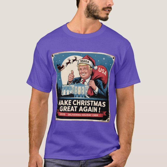 Camiseta Hacer grandes Navidades a los Navidades de Trump (Anverso)