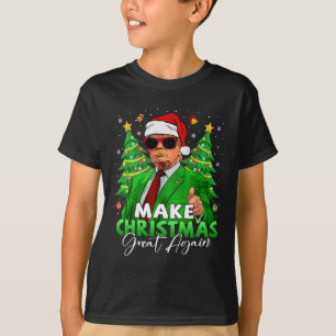 Camiseta Hacer grandes Navidades a Santa Trump de nuevo