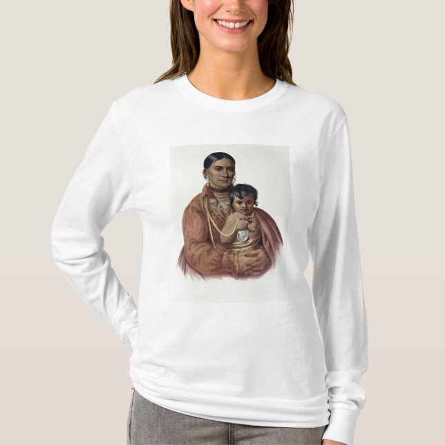 Camiseta Hacer-Hon-Va, una mujer de Osage (Anverso)