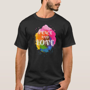 Camiseta Hacer la paz, no la guerra, la paz colorida y el a