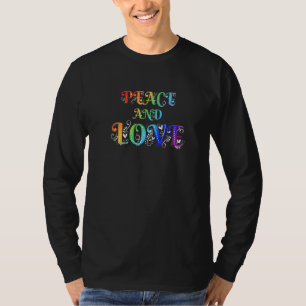 Camiseta Hacer la paz, no la guerra, la paz colorida y el a