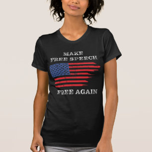 Camiseta Hacer libre la libertad de expresión de nuevo: Co
