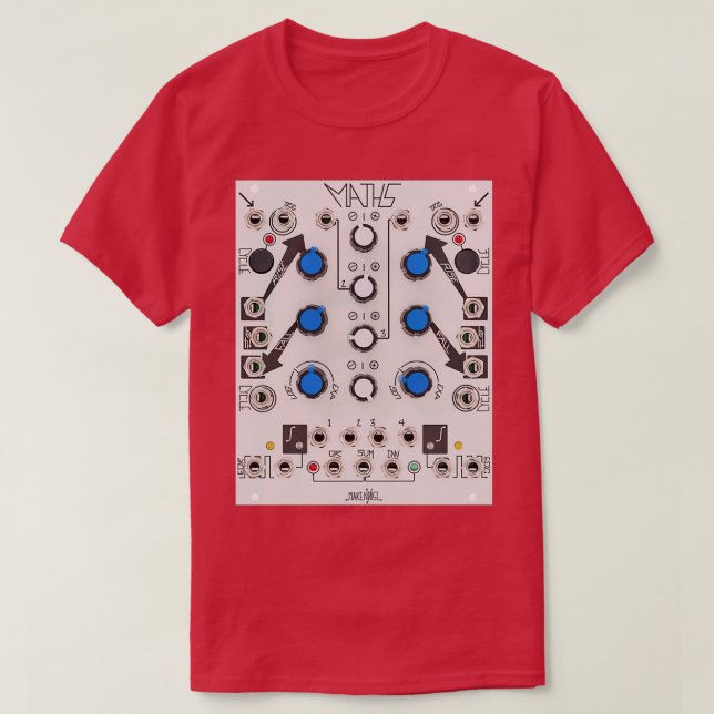 Camiseta Hacer matemáticas de ruido Eurorack Función de sin (Diseño del anverso)