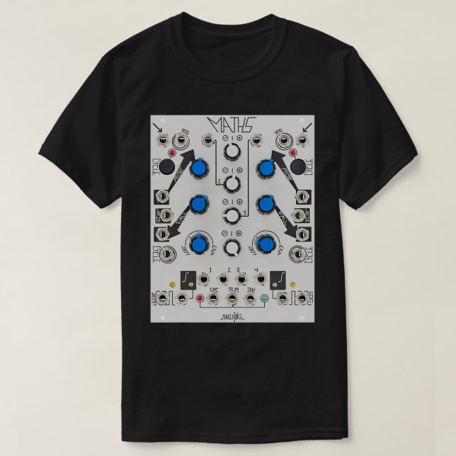 Camiseta Hacer matemáticas de ruido Eurorack Función de sin (Diseño del anverso)