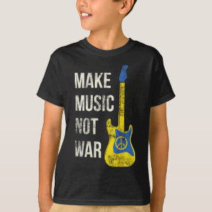 Camiseta Hacer música, no guerra a los amantes de la guitar