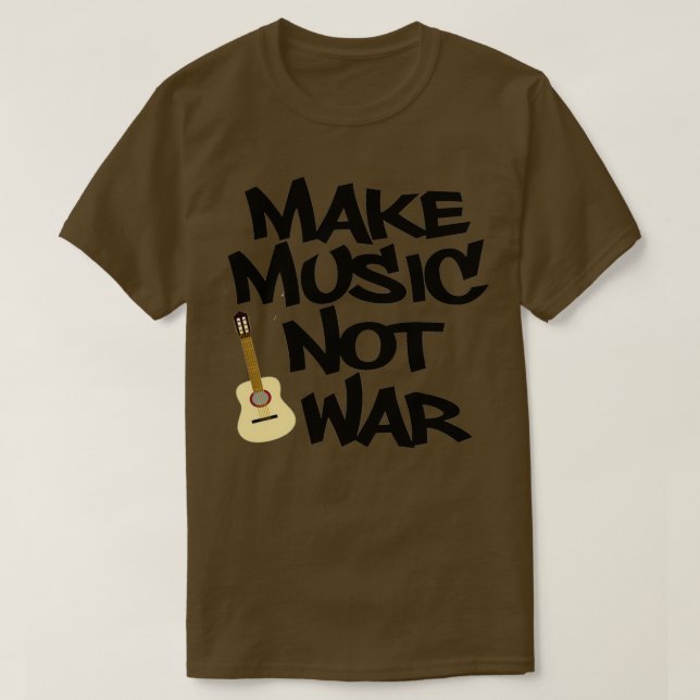 Camiseta Hacer música no guerra acústica (Diseño del anverso)