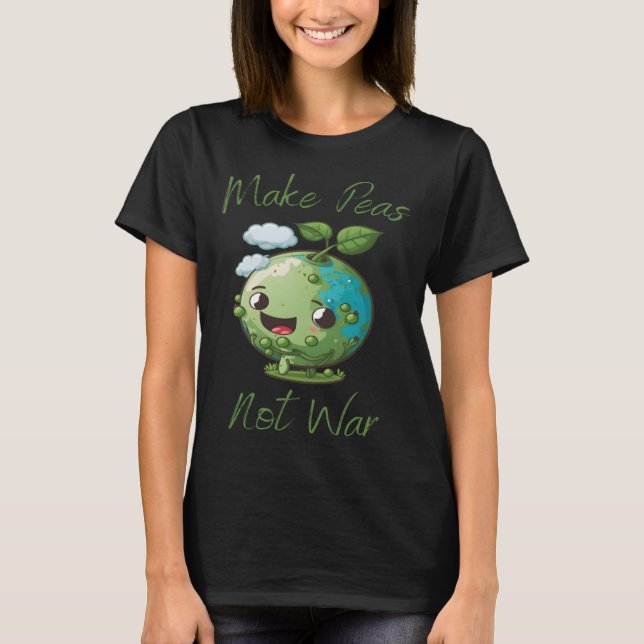 Camiseta Hacer peas no guerra Vegetariano Vegetariano Plant (Anverso)