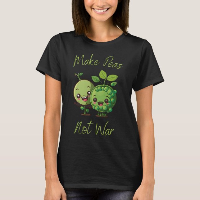 Camiseta Hacer peas no guerra Vegetariano Vegetariano Plant (Anverso)